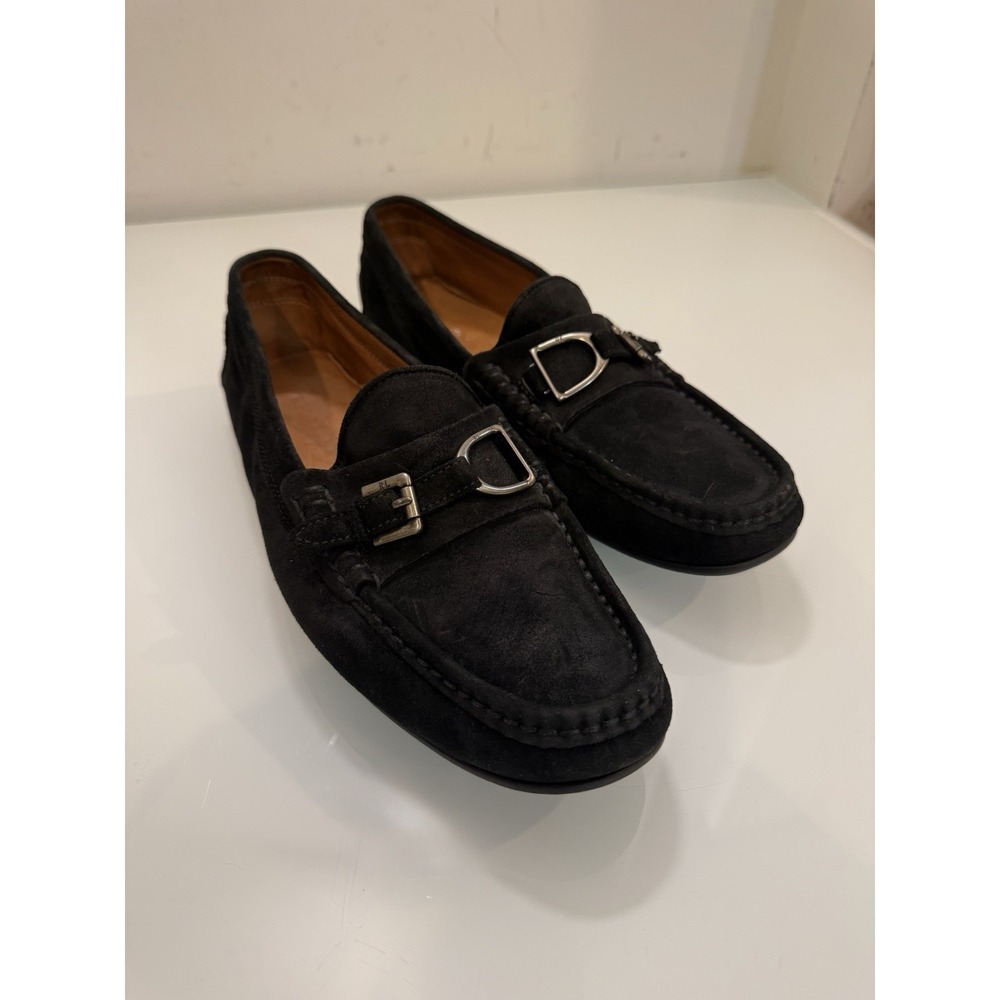 Ralph Lauren Suede Driving Loafers Men's 10 Leather sole - Picture 8 of 10